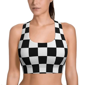Plus Size High Support Breathable Eco-Friendly Spandex/Nylon Yoga Sports Bra for Women with Front Logo-Active Wear