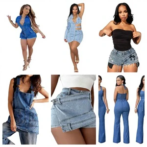 Wholesale Jeans Straight Leg Denim Loose Wholesale Wide Leg Women's Jeans Street Denim Pants Random Delivery