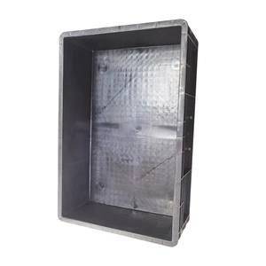 Cleanroom Black Plastic Circulation ESD Box/EU4616 Black Antistatic Container/ESD Plastic Box ESD Container