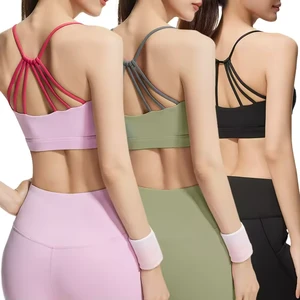 Custom Logo Women's Casual Crop Top Quick Dry Fitness Sports Bra EnhancedSuper>Support Yoga Running Push Ups Shock