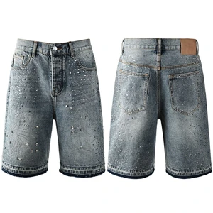 Men'S Ripped Denim Shorts & Jeans Summer Casual Classic Straight Distressed Ripped Short Jeans Jorts Men