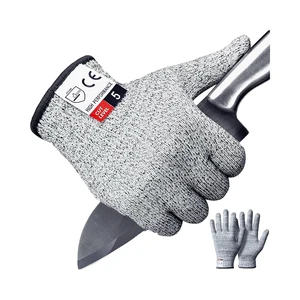 ANSI/EN388 Certified Coated Safety Gloves Cut-Resistant Polyester with HPPE Lining for Construction and Welding Protection