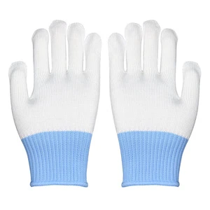 Hot Sale Grade A6 Anti-Cutting White Food Grade Safety Gloves Wear Resistant Durable EN388 F Grade ANSI/ISEA Cut Level 6
