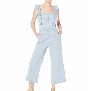 Sexy Women Jean Jumpsuit Ladies Denim Overalls