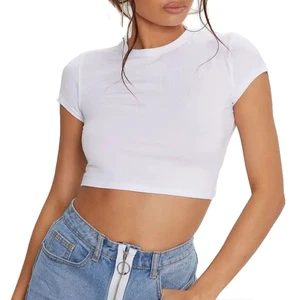 Newest Summer Casual Short Tank Tops 100% Cotton Eco-Friendly Breathable 180g Jersey Wholesale Women's Fashion Tops