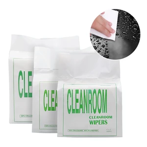 ESD Safe Polyester Cleanroom Wipes, Lint-Free Low Particle Industrial Cleaning Cloth for SMT Semiconductor Lab Use