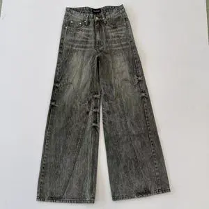 Men's High Quality Custom Straight Loose Pants Casual Street Style Patchwork Washing Jeans Plus Size Jeans for Men