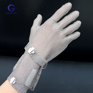 316 Stainless Steel Chainmail Wire Mesh Gloves Size S M L XL For Butcher Cutting Resistant Products