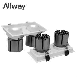 For Modern Style Recessed Installation Aluminum Double Head LED Grille Light with Customizable Color & CCT 3-Year Warranty