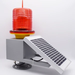 DK LED solar aviation light customized solar aiport obstruction warning light with solar panel