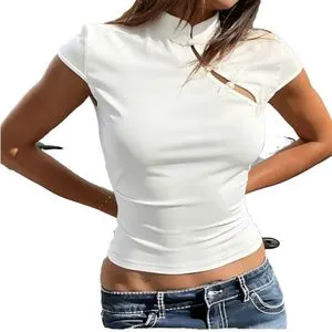 Plus Size Black Women'S short sleeve Top with Bohemian Ethnic PrintCasual And Stylish Sleeveless T-Shirt.