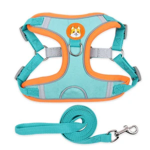 Explosion-Proof Impact Traction Rope Pet Products Reflective Dog Collar Animal Pattern Nylon Material Lighted Ribbons Decoration