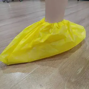 Yellow Shoe Cover Customize Logo Disposable CPE Shoe Cover Made In China With Factory Price OEM/ODM
