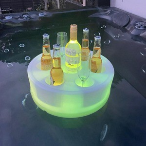 Floating Pool Bar with LED Lighting 7 Cups IP65 Rated Christmas Edition for Swimming Pool