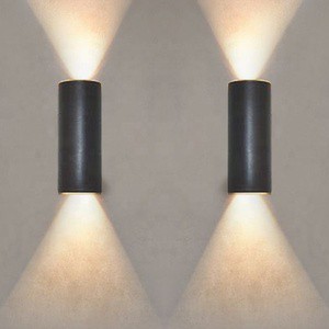 House Wall-Light Mounted Up And Down Modern Waterproof Black Garden Light Outdoor Wall Lamp