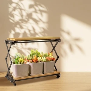 Bamboo Mini Indoor Garden Kit LED 14W Grow For 3 Pots Adjustable Height Timer Bloom CE Certified Wholesale