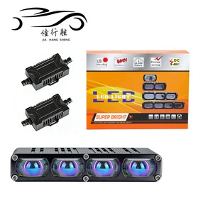 JHS LED Grille Light 2/3/4/5/6 Lens High Low Beam Spotlights Super Power Driving Headlights for Truck Car Motorcycle ATV