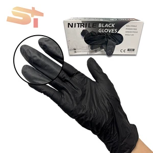 SIKE 100% Nitrile Disposable Gloves Textured Fingers Anti-Static 3-5 Mil Coating for Spa Salon Use Anti-Cut Anti-Impact