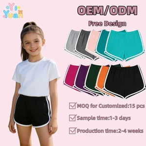 OEM Solid Colors Infants & Teen Girls' Sport Shorts Mid-waist Elastic Waist Quick-drying Athletic Tennis Polyester Spandex
