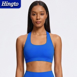 Hingto Women Yoga Gear Sports Bras High Quality Nylon Spandex Breathable Yoga Bras