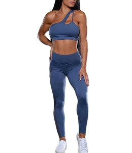 Women's Yoga 2-Piece Set Budget-Friendly Polyester Anti-Bacterial Seamless Sportswear for Exercise Running Fitness Gym Daily