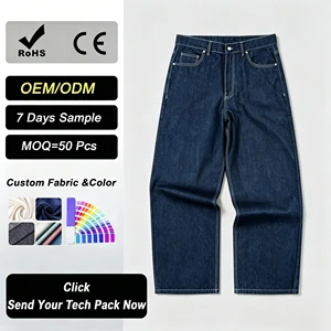 Custom Slim Straight-Leg Denim Jeans for Men Cotton Streetwear Style Washable Spring Season Wholesale Available