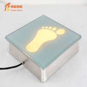 Decorative IP67 Color Changing square 300MM Skidproof Recessed Ground Street Floor Paver 10W Led Brick Weight Light for Road