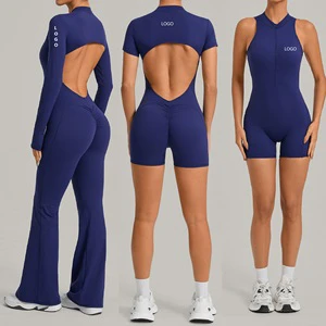 Women's Gym Jumpsuit Zip Sports Bodysuits&jumpsuits Activewear Workout Romper One Piece Yoga Jumpsuits For Women