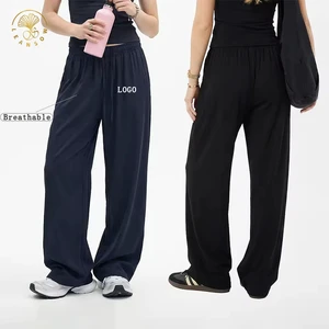 Manufacturer High Quality Ultra Soft Lightweight Fabric Palazzo Pants Breathable Solid Color High Stretch Womenwomen's Pants