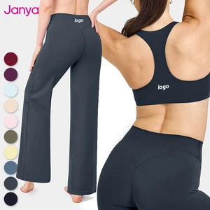 Janya Breathable Yoga Set Sports Bra High Waist Flared Legging Two Piece Set Fitness Workout Summer Outdoor Women Activewear Set