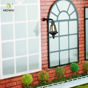 3V LED Mini Model Wall Street Lamp Vintage Street Light Accessory for Architectural Sand Table Miniature Scene DIY Layout Decor