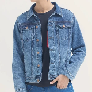 Hot Selling Men's Denim Jacket 100% Cotton High Quality Breathable Eco-Friendly Quick Dry Winter Streetwear Customized Logo
