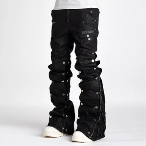 DiZNEW 2025 High Quality Men's Jeans High Waist Fashion Style with Pattern Decoration Plus Size Denim Mens Straight Leg Jeans