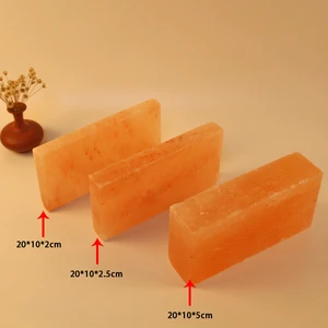 20x10x2.5cm Handmade 100% Pure Himalayan Rock Salt Brick for Sauna Room Tiles Christmas Spa Wall Decoration Love Angel Salt Lamp