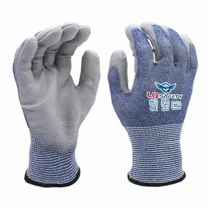 LQS Customized Cut Resistant Gloves Cut Level F PU Coated Anti-Cut Gloves Safety Work Gloves For Mechanic