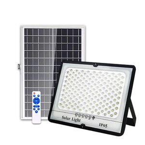 Solar Security Flood Light 200W IP65 Waterproof Motion Sensor Remote Control Outdoor Lighting With Aluminum Housing
