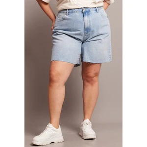 Women's Denim Relaxed Shorts High Rise Raw Hem Drawstring Fly Plus Size Non Stretch Casual Breathable 100% Cotton Waterproof