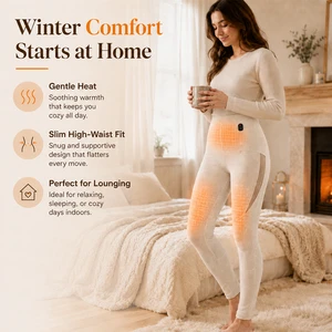Wholesale Women Electric Heated Leggings High Waist 3 Zone Thermal Heating Pants