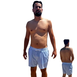 In-Stock Tan Through Men's Beach Short SwimWear 1-Piece Swim Trunks Print Four-Way Stretch Breathable Say Goodbye Tan Line