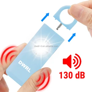 OEM&ODM Pocket Alarm 130db Flashlight Self Defense Siren Personal Safety Alarm Lady Elderly Kids Self Defense Rechargeable Alarm