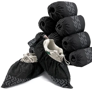 Footwear Safety Product Protective Disposable Black Shoe Cover