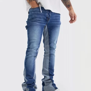 Men's Streetwear Regular Fit Denim Jeans Blue Button Fly Breathable Quick Dry Summer Autumn Trousers