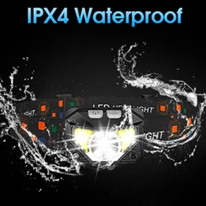 Waterproof Ultralight Camping Headlight COB LED Rechargeable 10W 10000 Hours ABS Headlamp for Running Hiking