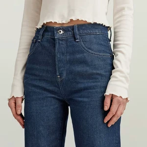 OEM Straight Leg Jeans for Women High Waist Denim Jeans Classic Blue Jeans for Women Private Label Wholesale