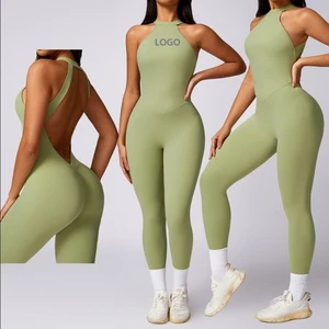 Women's Gym Clothes Running Training Gym Jumpsuits Custom Sportswear Bodysuit Playsuit Jumpsuit