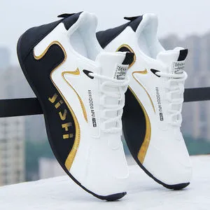 Mens New Casual Leather Sports Shoes Anti-Slippery Anti-Skid Air Cushion Style for Running Versatile Use Cross-Border Wholesale