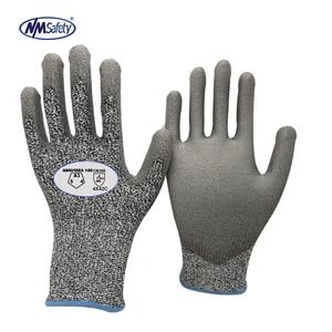 NMSAFETY HPPE Anti Cut 5 Safety Gloves Protection Polyurethane Glove Price PPE Gloves for Handjob