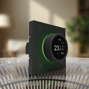 Newly Designed LCD Color Screen Controller With European Mounting Back Shell WIFI Remote Control Knob Thermostat