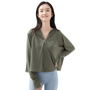 Wholesale Ice Silk Upf 50+ Sunscreen Jacket Women's Summer Breathable Shawl Short Jacket Loose Anti-uv Sunscreen Clothing