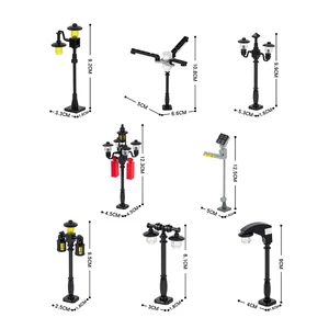 MOC4064 City Series Bricks Street Light Lamp Lamppost Collection 5pcs DIY Model Educational Building Block Gifts Toys for Kids